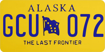 AK license plate GCU072