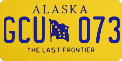 AK license plate GCU073