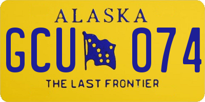 AK license plate GCU074
