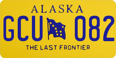 AK license plate GCU082