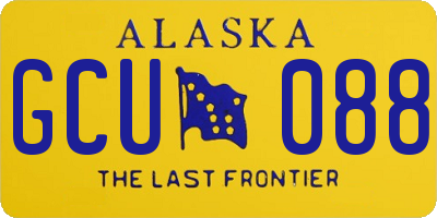 AK license plate GCU088