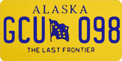 AK license plate GCU098