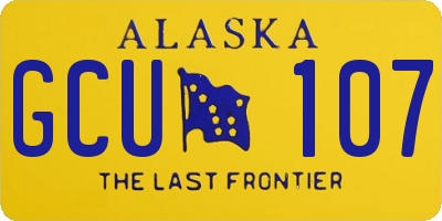 AK license plate GCU107