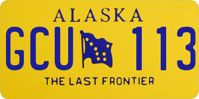 AK license plate GCU113