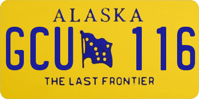 AK license plate GCU116