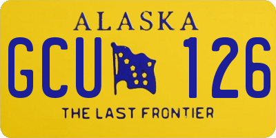 AK license plate GCU126