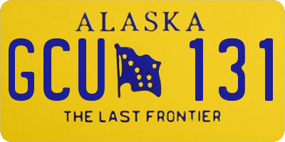 AK license plate GCU131