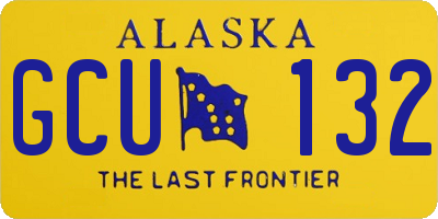 AK license plate GCU132