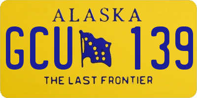 AK license plate GCU139