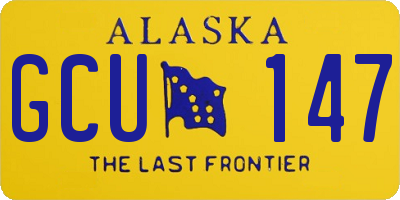 AK license plate GCU147