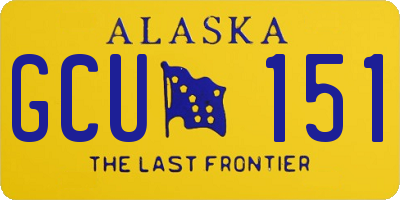 AK license plate GCU151