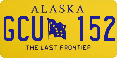 AK license plate GCU152