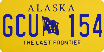 AK license plate GCU154