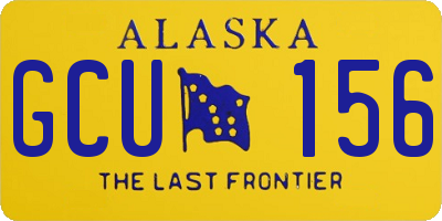 AK license plate GCU156