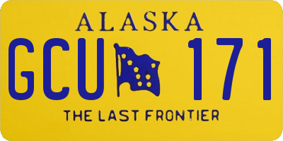 AK license plate GCU171