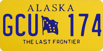 AK license plate GCU174