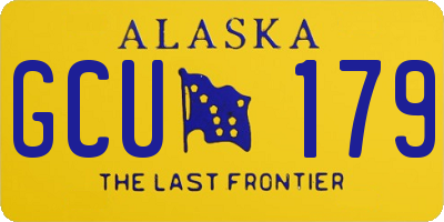 AK license plate GCU179