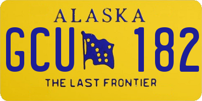 AK license plate GCU182