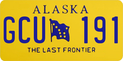 AK license plate GCU191