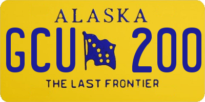 AK license plate GCU200