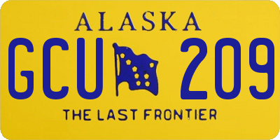 AK license plate GCU209