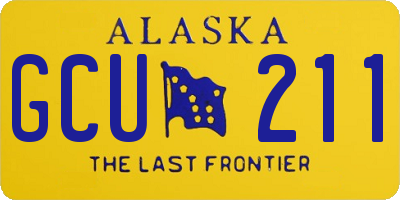 AK license plate GCU211