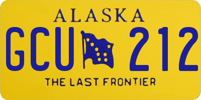 AK license plate GCU212