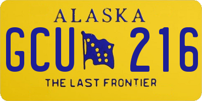 AK license plate GCU216