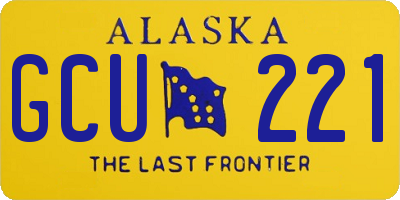 AK license plate GCU221