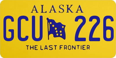AK license plate GCU226