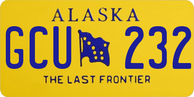 AK license plate GCU232