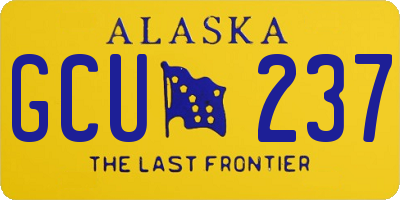 AK license plate GCU237