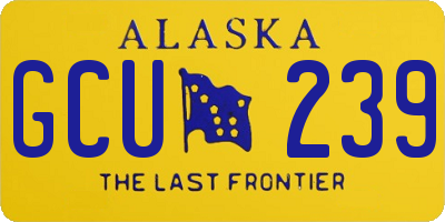 AK license plate GCU239
