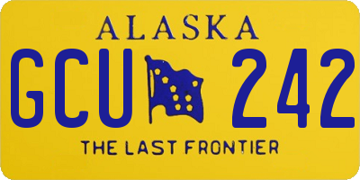 AK license plate GCU242