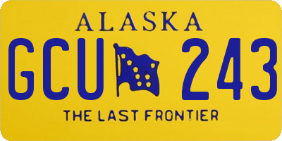 AK license plate GCU243