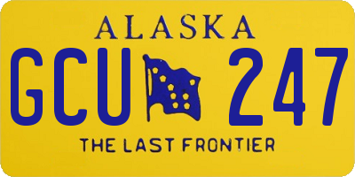 AK license plate GCU247