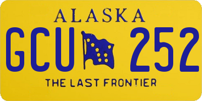 AK license plate GCU252