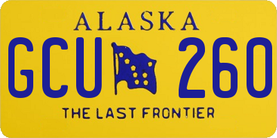 AK license plate GCU260