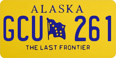 AK license plate GCU261