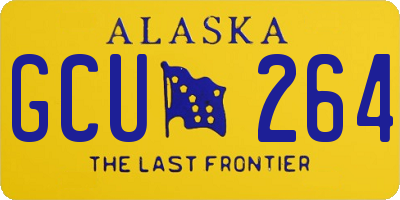 AK license plate GCU264