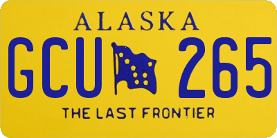 AK license plate GCU265
