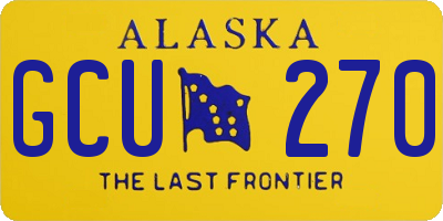 AK license plate GCU270