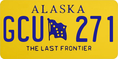AK license plate GCU271