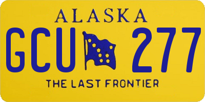AK license plate GCU277