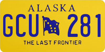 AK license plate GCU281