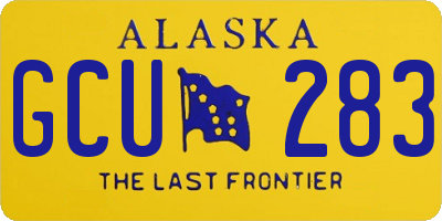 AK license plate GCU283