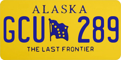 AK license plate GCU289