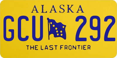 AK license plate GCU292