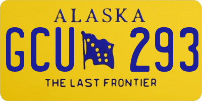 AK license plate GCU293