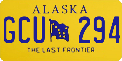 AK license plate GCU294